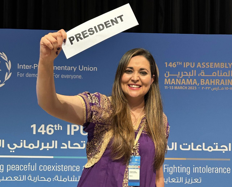 Синтии Лопес Кастро. Председателем Бюро женщин-парламентариев Межпарламентского союза избрана представительница Мексики