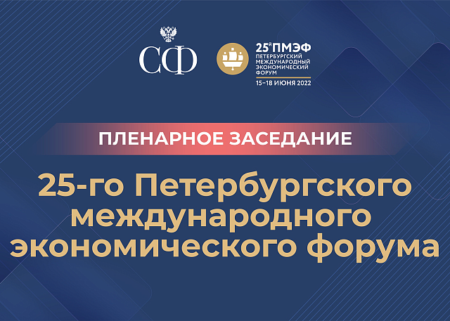 Пленарное заседание XXV ПМЭФ-2022
